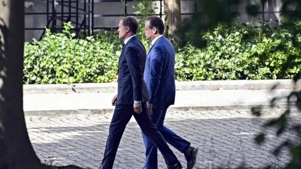 <p>„Es geht in die richtige Richtung“: Bart De Wever (r.) und Paul Magnette.</p>