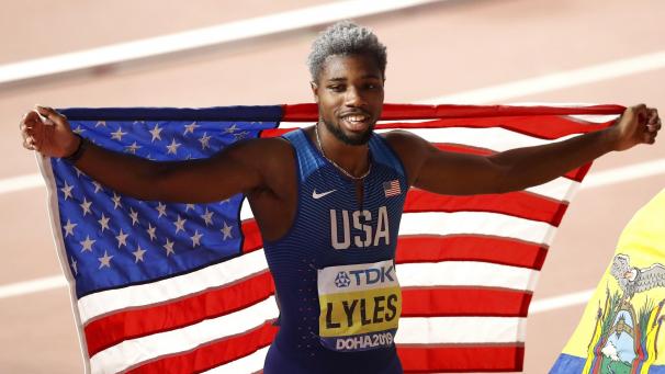 <p>Noah Lyles in besseren Zeiten</p>