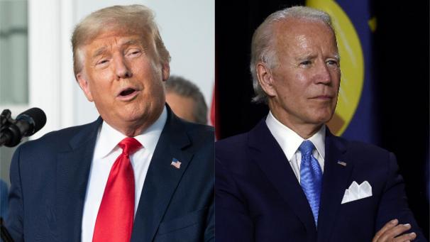 <p>Machen das Rennen unter sich aus: Donald Trump (links) und Joe Biden (rechts).</p>