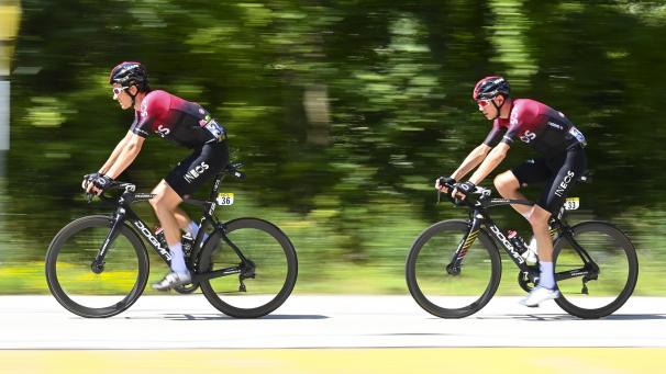 <p>Chris Froome (rechts) und Geraint Thomas sind nicht bei der Tour de France dabei.</p>