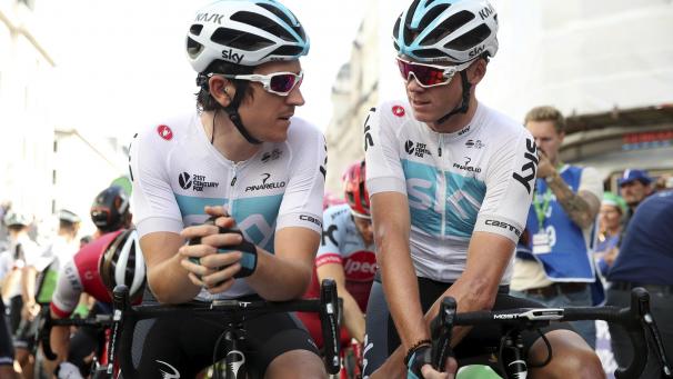 <p>Geraint Thomas (links) und Chris Froome müssen sich auf andere Ziele fokusssieren.</p>