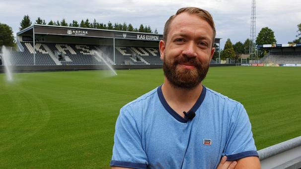 <p>Blick für das GrenzEcho auf die Partie Kortrijk-Eupen: Mike Notermans.</p>