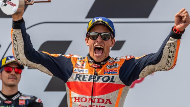 <p>Marc Marquez, hier bei seinem Sieg beim Grand Prix von Deutschland 2019, ist außer Gefecht gesetzt.</p>