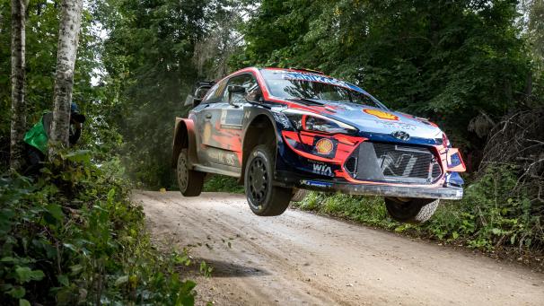 <p>Auftakt der Rallye Estland: Hier Thierry Neuville beim Shakedown am Freitag.</p>