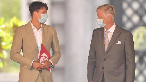 <p>Wurden beide negativ getestet: Vorregierungsbildner Conner Rousseau (links) und König Philippe.</p>