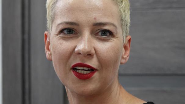 <p>Maria Kolesnikowa, Oppositionspolitikerin in Belarus, spricht während einer Pressekonferenz der Opposition.</p>