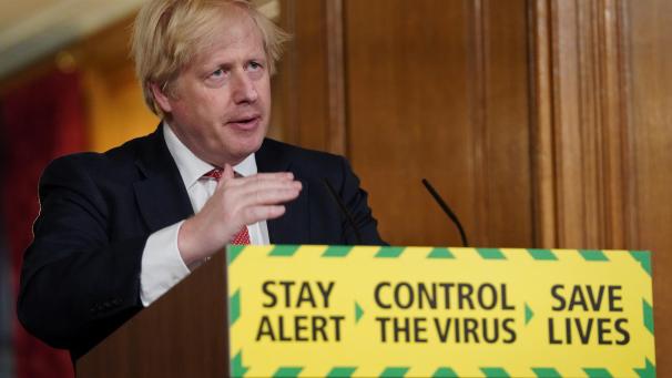 <p>Boris Johnson, Premierminister von Großbritannien, spricht bei einer Pressekonferenz über die Corona-Pandemie.</p>