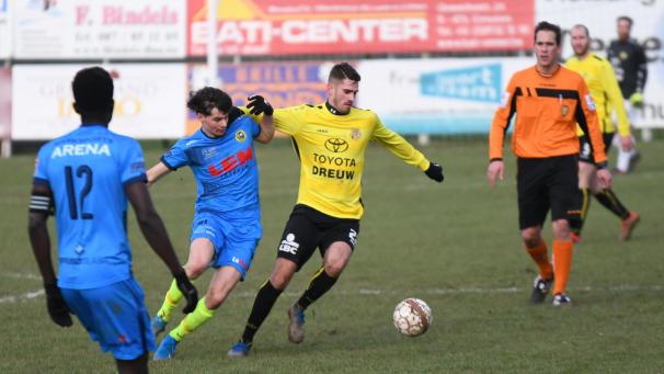 <p>Torschütze Fabrice Stoffels (am Ball) macht die Kaltschnäuzigkeit als Hauptaufgabenfeld der Raeren-Eynattener aus.</p>