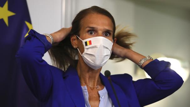 <p>Der Nationale Sicherheitsrat (hier Premierministerin Sophie Wilmès) tagt am Mittwoch.</p>