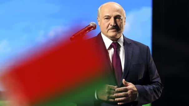 <p>17. September 2020, Belarus: Alexander Lukaschenko spricht auf einem Frauenforum in Minsk.</p>