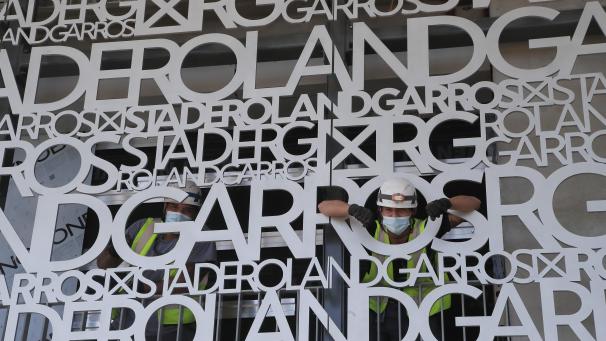 <p>Im Stade Roland Garros wird derzeit letzte Hand angelegt.</p>