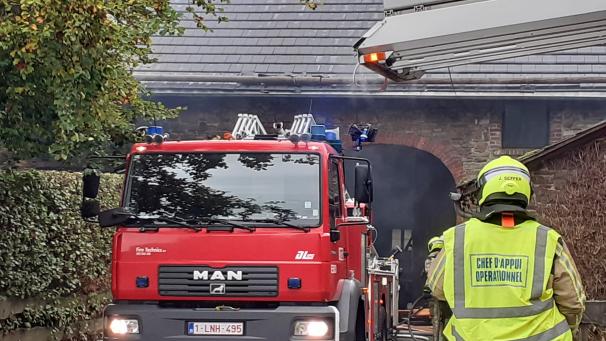 <p>Feuerwehreinsatz am Freitagmorgen in Robertville.</p>