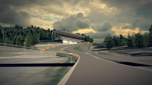 <p>Die neue Tribüne mit 4.600 Plätzen oberhalb der Vollgaskurve Eau Rouge-Raidillon soll den Zuschauern einen beeindruckenden Panoramablick über weite Teile der Rennstrecke von Spa-Francorchamps bieten.Das Chalet des East Belgian Racing Team (EBRT) muss dem Neubau weichen.</p>
