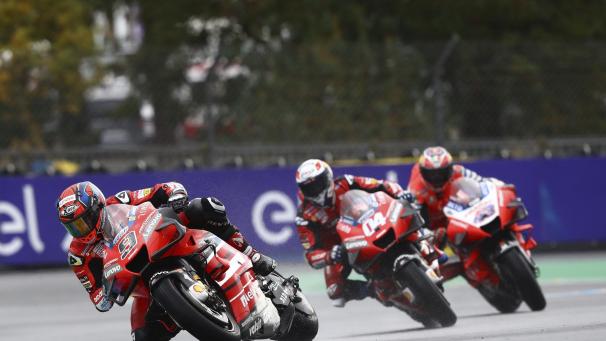 <p>Ducati-Pilot Danilo Petrucci gewinnt in Le Mans.</p>