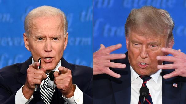 <p>Wollen beide das Rennen machen: Joe Biden (links) und Donald Trump (rechts).</p>