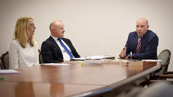 <p>Archivbild der Vertreter der Vivant-Fraktion, das bei einer Pressekonferenz zu Beginn des Jahres entstand - vor Ausbruch der Coronakrise: Diana Stiel, Alain Mertes und Michael Balter (von links).</p>