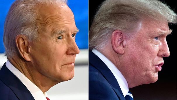 <p>Wer macht am Ende das Rennen: Joe Biden (links) oder Donald Trump (rechts).</p>
