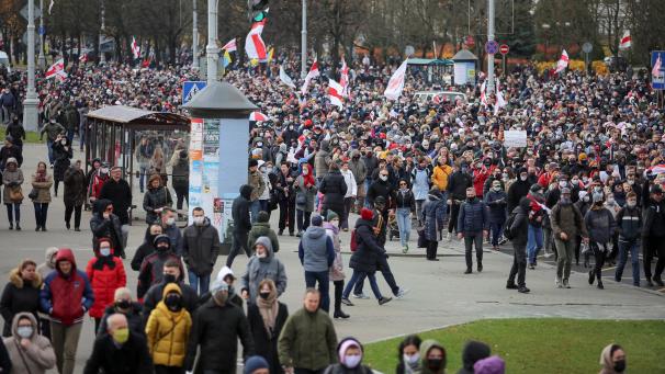 <p>Seit der Präsidentenwahl am 9. August gibt es in Belarus regelmäßig Proteste.</p>