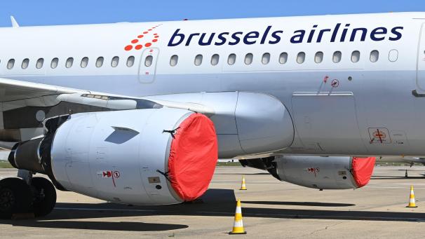 <p>Brussels Airlines musste viele Flugzeuge stilllegen.</p>