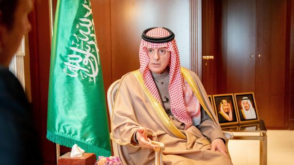 <p>Adel al-Dschubair, Staatsminister für Auswärtiges von Saudi Arabien, spricht bei einem Interview in Berlin mit der dpa.</p>