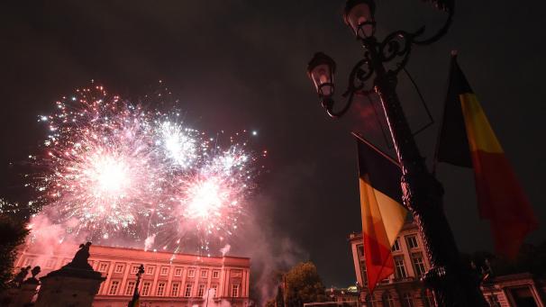 <p>Silvester-Feuerwerk am Himmel über Brüssel.</p>