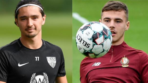 <p>Marciano Aziz (linkes Bild) und Damjan Pavlovic begannen das Fußballspielen bei der AS Eupen. Am Samstag drücken sie allerdings nicht derselben Mannschaft die Daumen.</p>