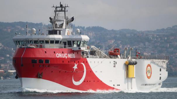 <p>Das türkische Forschungsschiff Oruc Reis.</p>