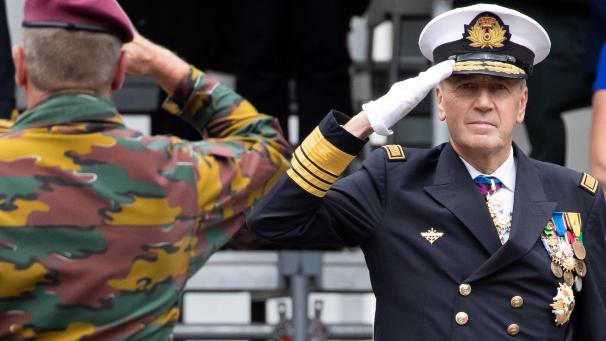<p>Seit Juli Oberbefehlshaber der belgischen Armee: Admiral Michel Hofman.</p>