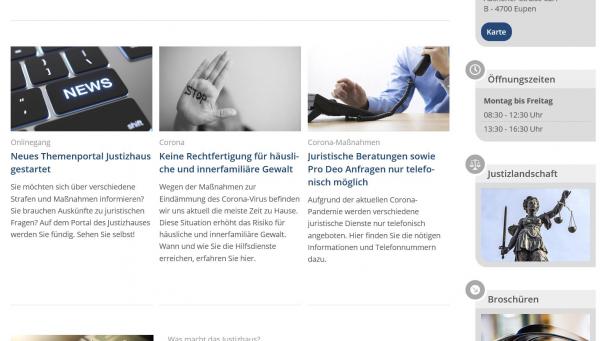 <p>Blick auf das neue Online-Portal</p>
