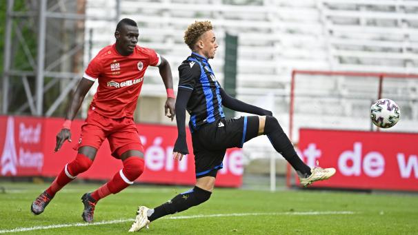 <p>Noa Lang (rechts), hier mit Abdoulay Seck, war einer der auffälligsten Brügger.</p>