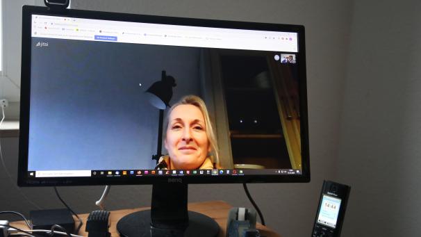 <p>Sonja Hoffmann beim virtuellen Interview mit dem GrenzEcho: Ideal sind Onlinekurse auch für Menschen, die Kinder haben oder einen Angehörigen pflegen, findet die Zeitkreis-Koordinatorin.</p>