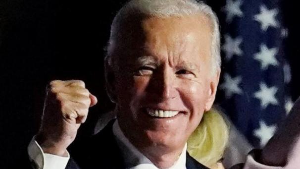 <p>Fast am Ziel, auch wenn sein Vorgänder weitere Nadelstiche setzen wird: Joe Biden.</p>
