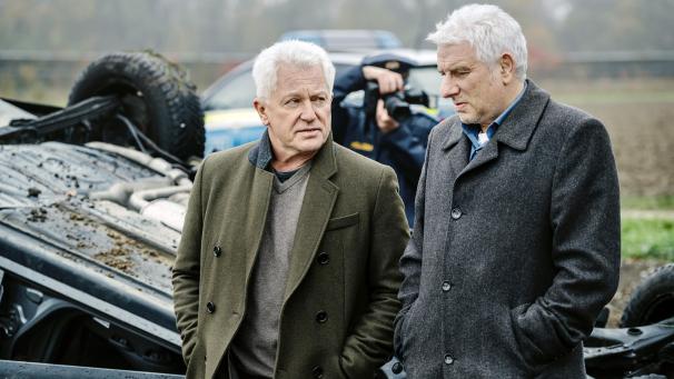 <p>Die Kriminalhauptkommissare Ivo Batic (Miroslav Nemec) und Franz Leitmayr (Udo Wachtveitl) (hier in einer Szene des Tatorts „One Way Ticket“ zu sehen) feiern Jubiläum.</p>