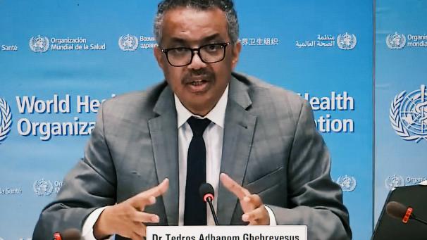 <p>Tedros Adhanom Ghebreyesus, Generaldirektor der Weltgesundheitsorganisation (WHO), spricht bei einer Online-Pressekonferenz.</p>