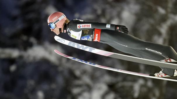 <p>Dawid Kubacki aus Polen in Aktion</p>