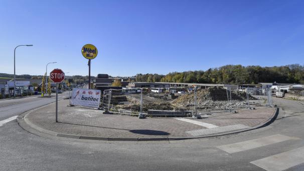 <p>Die Arbeiten für die Errichtung der neuen Aldi-Filiale schreiten voran.</p>