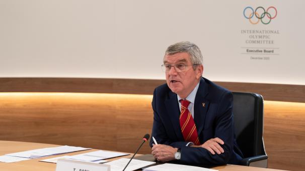 <p>Thomas Bach spricht den japanischen Organisatoren ein klares Lob aus.</p>