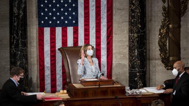 <p>Hat am Sonntag ihren Eid abgelegt: Nancy Pelosi.</p>