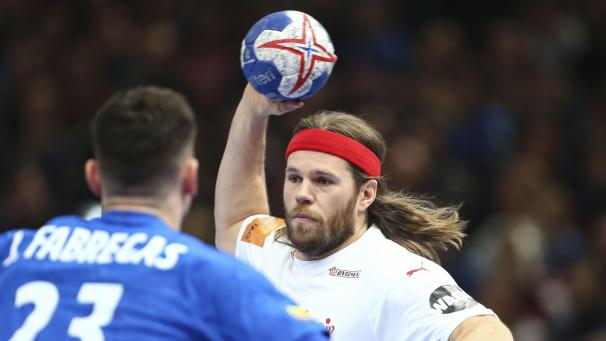 <p>Mikkel Hansen im Trikot der dänischen Nationalmannschaft</p>