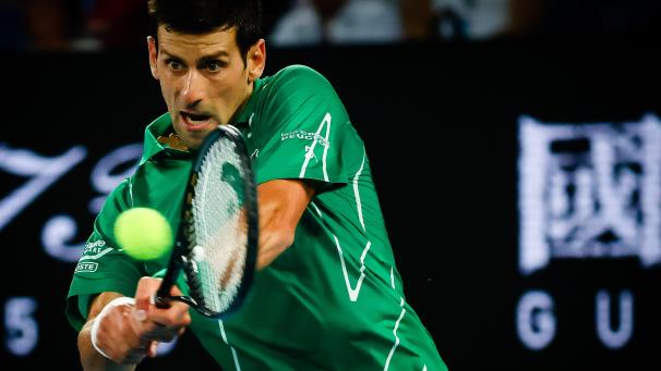 <p>Novak Djokovic in Aktion</p>