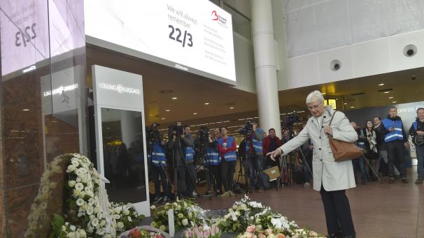 <p>Brussels, Belgium<br />
MARCH 22 2019</p>
<p>- Brussels Airport - ATTENTATS 22 MARS : Minute de silence et dépôts de fleurs<br />
- Brussels Airport AANSLAGEN 22 MAART: Herdenkingsmoment en minuut stilte</p>
<p>  ©  Philip Reynaers  / Photonews</p>