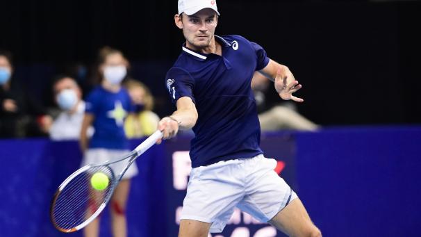 <p>David Goffin stand mit dem Rücken zur Wand.</p>