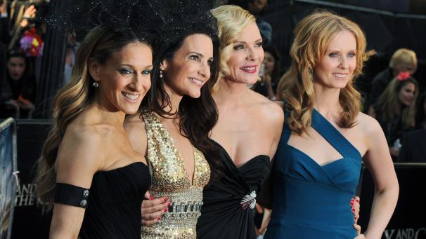 <p>Ein Gruppenbild der Schauspielerinnen bei der Premiere von „Sex and the City 2“ in London.</p>