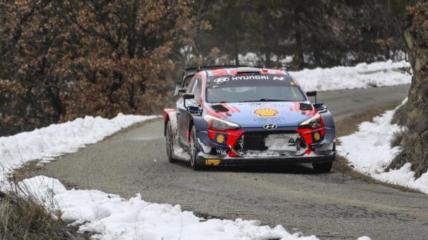 <p>Thierry Neuville bei seinen aktuellen Testfahrten vor der Rallye Monte Carlo.</p>