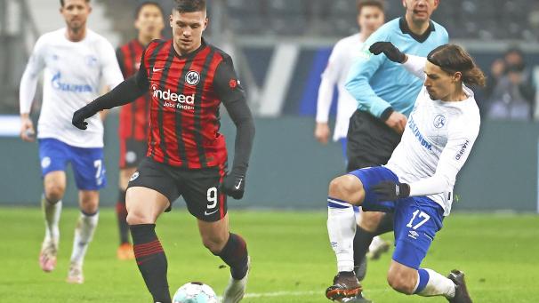 <p>Luka Jovic traf am Sonntag doppelt für Frankfurt.</p>