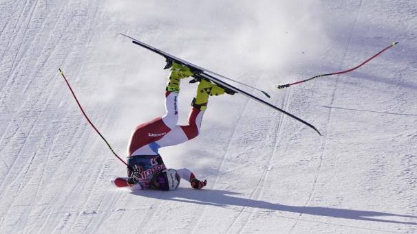 <p>Urs Kryenbühl verlor im Zielsprung die Kontrolle.</p>