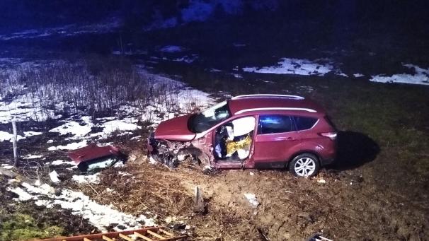 <p>Ein Pkw kam in Bütgenbach von der Straße ab.</p>