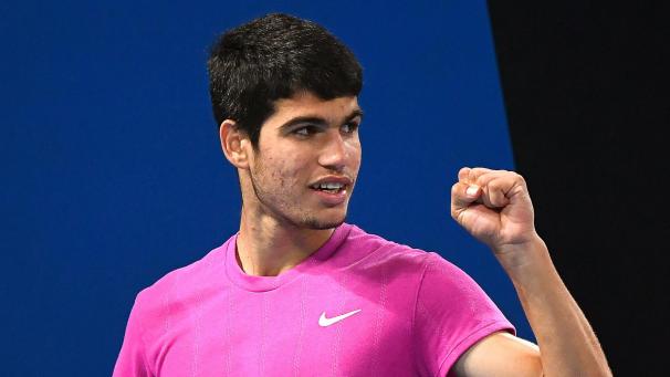 <p>Carlos Alcaraz gilt als großes spanisches Tennistalent.</p>