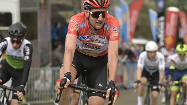 <p>Tim Wellens im Trikot des Spitzenreiters.</p>