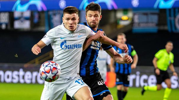 <p>Club Brügge (Brandon Mechele, hinten) und Zenit trafen in der Gruppenphase der Champions League aufeinander.</p>